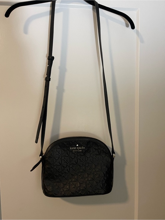 kate spade Handbags - kate spade black embossed floral crossbody bag